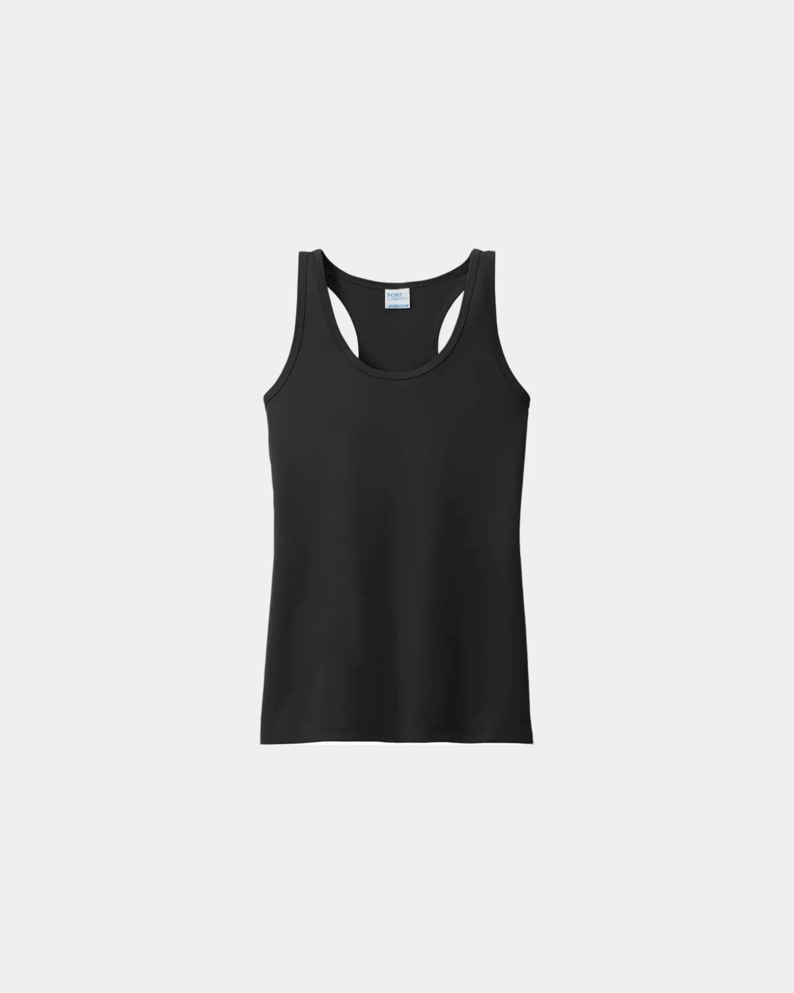 Custom UPF 50 moisture-wicking women's performance tank - Jetblack