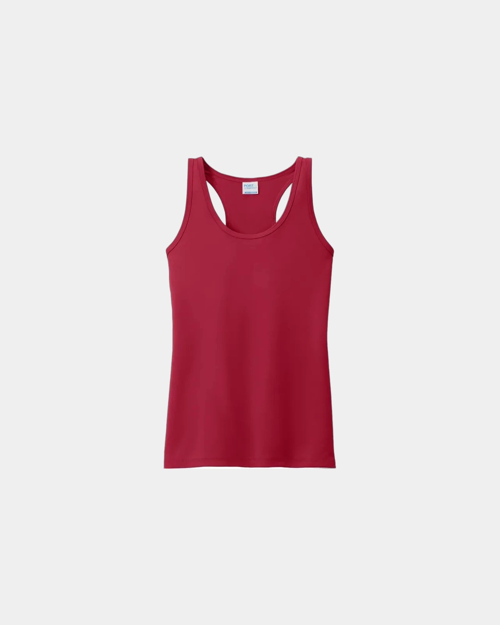 Custom UPF 50 moisture-wicking women's performance tank - Red