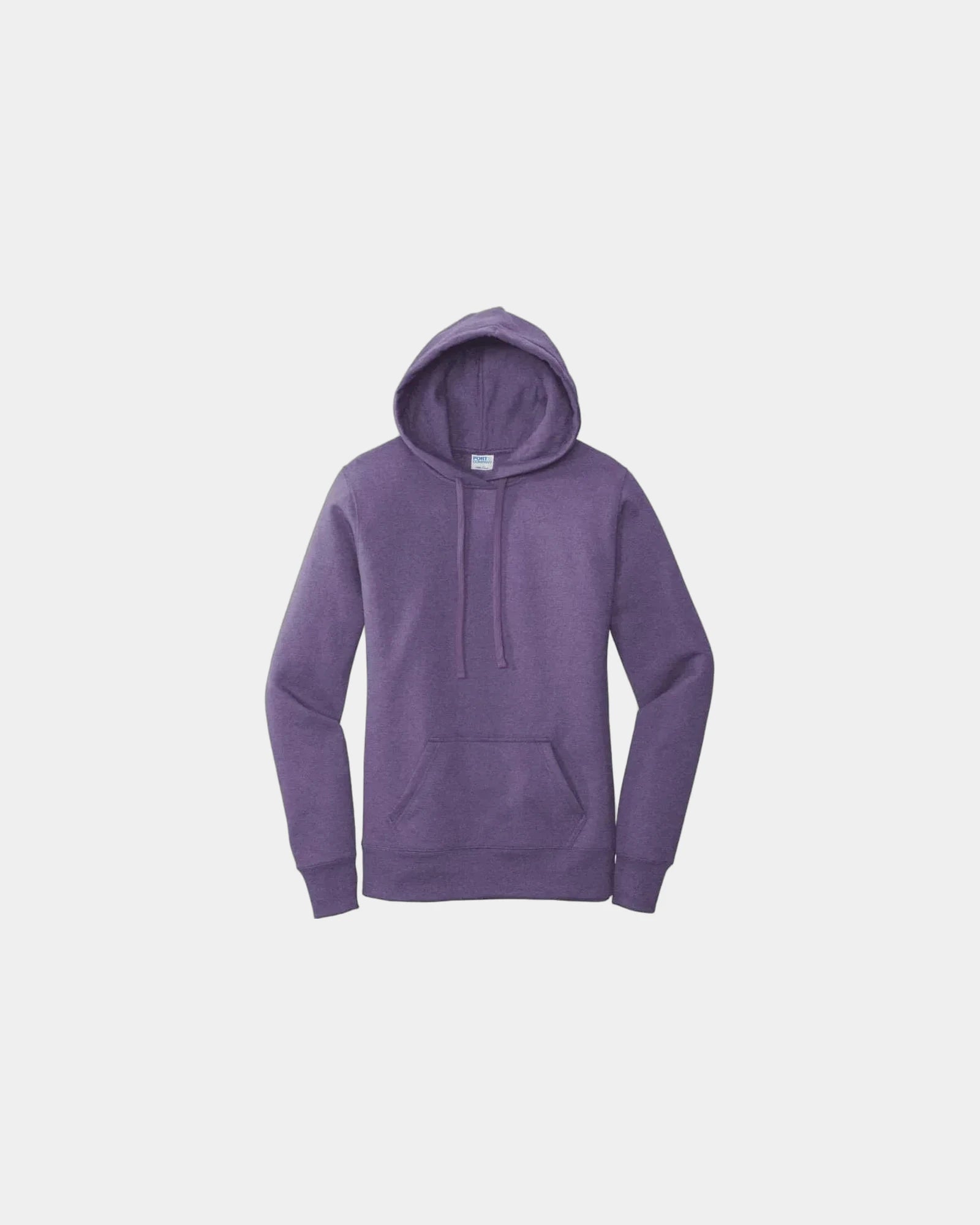 Custom women's core fleece pullover hooded sweatshirt - Heather Purple