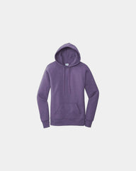 Custom women's core fleece pullover hooded sweatshirt - Heather Purple