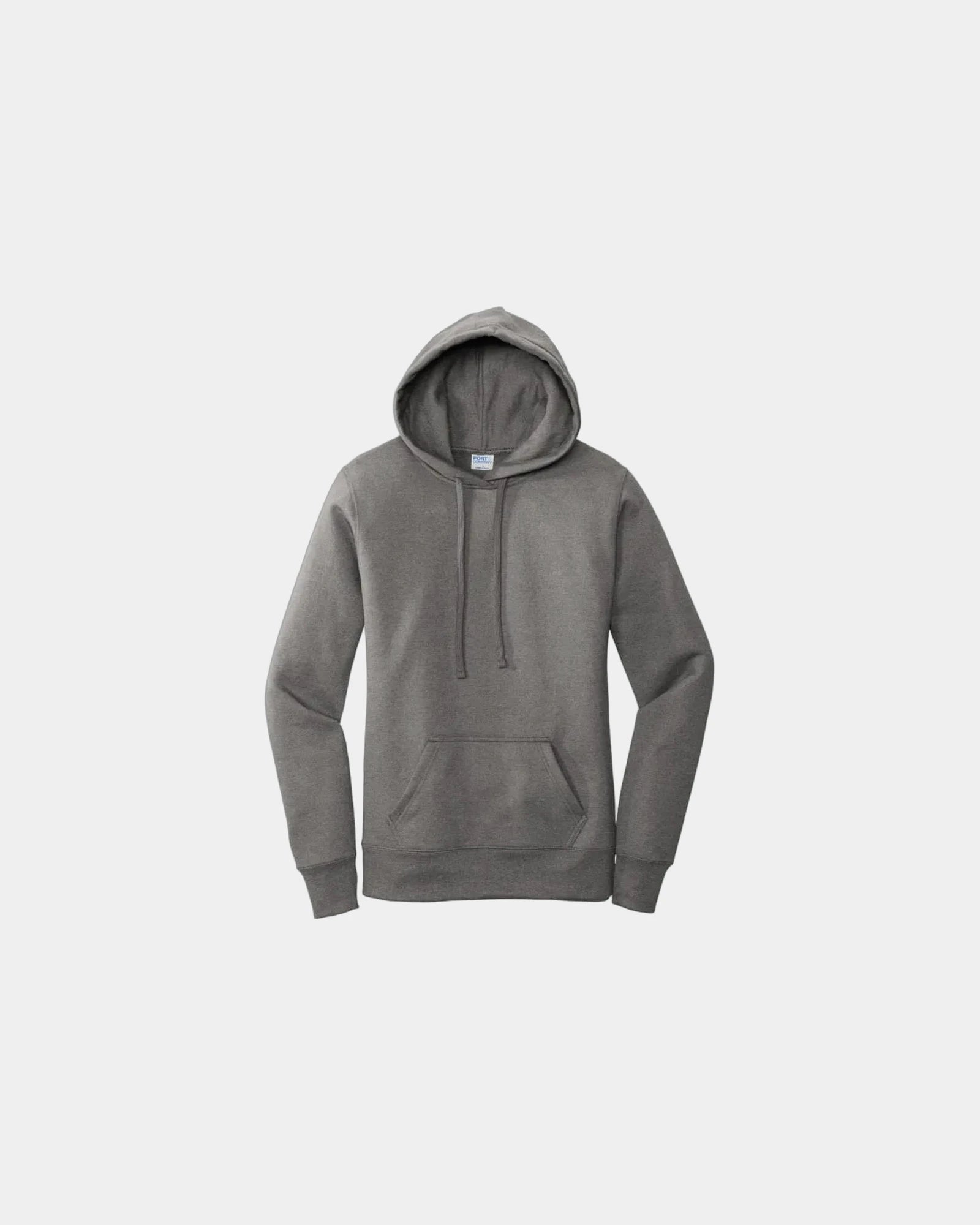 Custom women's core fleece pullover hooded sweatshirt - Graphite Hthr