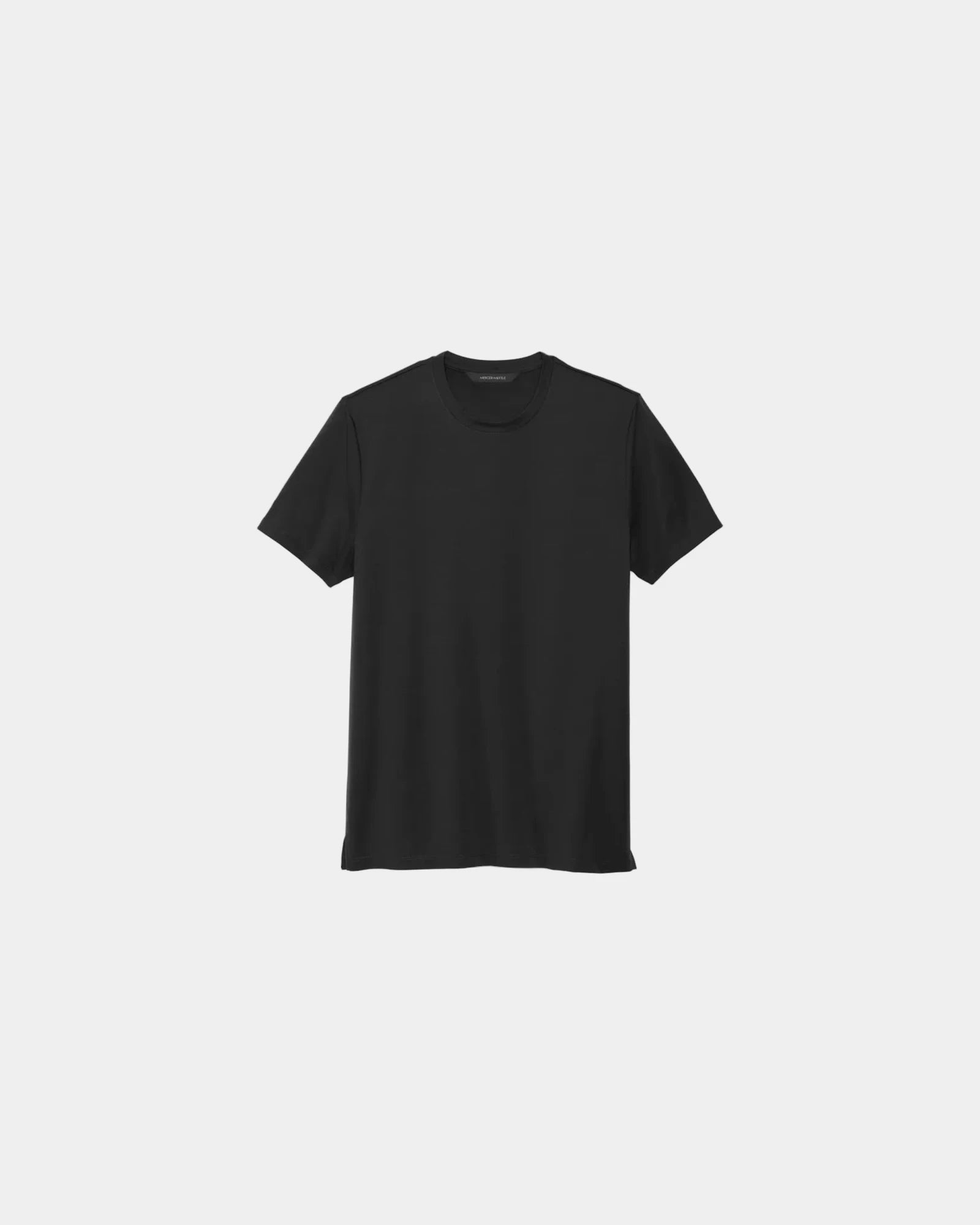 Custom stretch jersey t-shirt Mercer+Mettle crew - Deepblack
