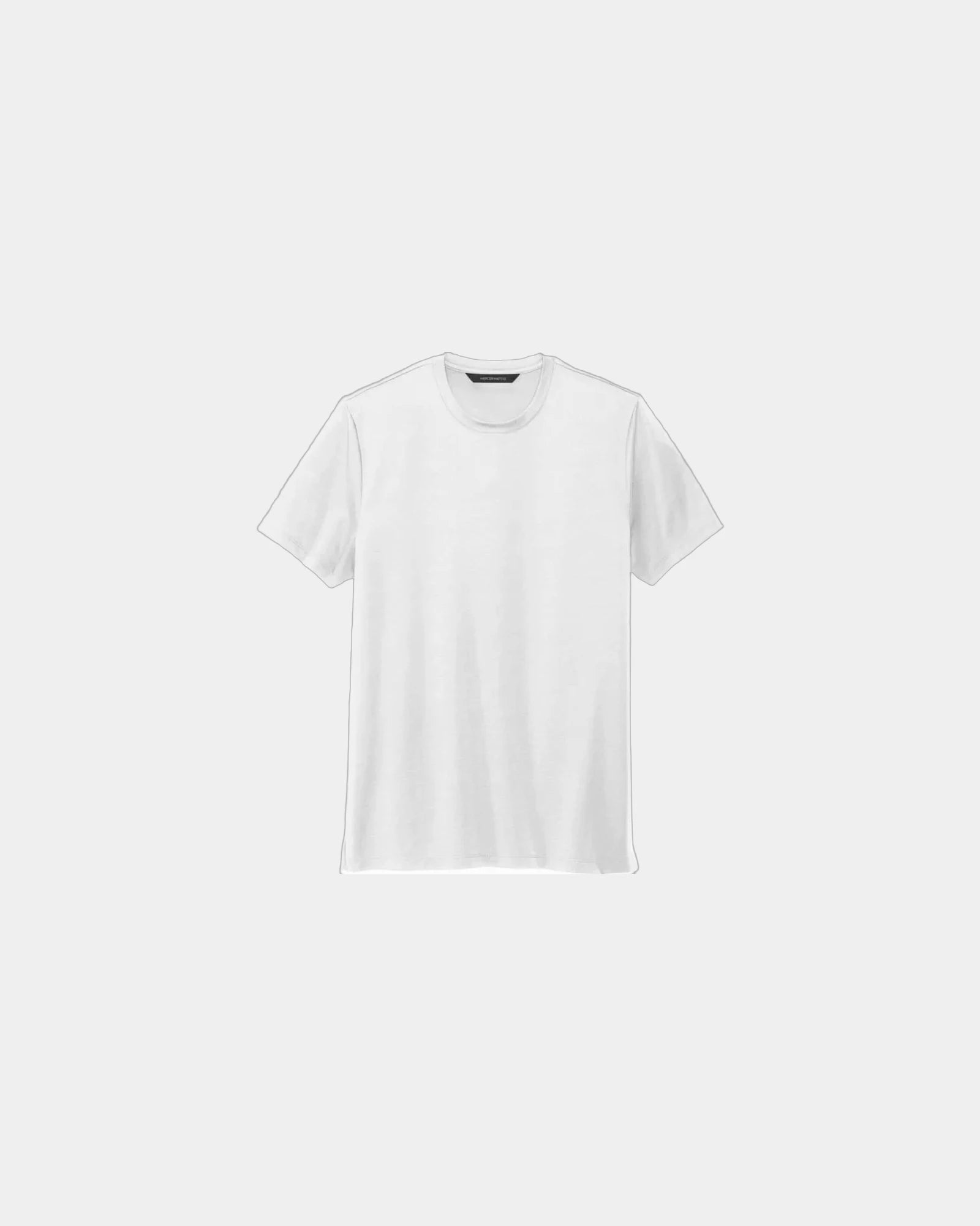 Custom stretch jersey t-shirt Mercer+Mettle crew - White