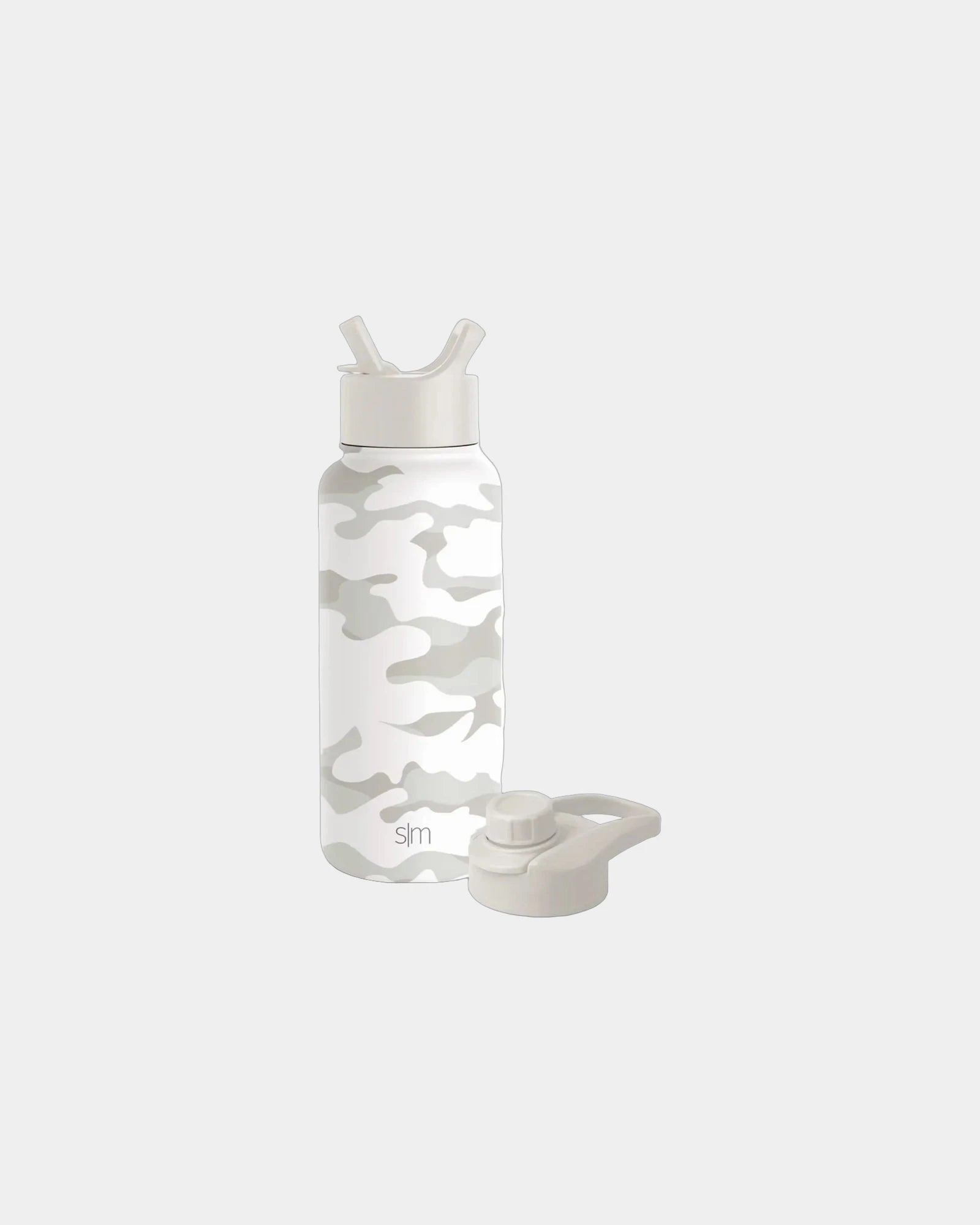 Custom insulated 32 oz stainless steel water bottle - White Camo