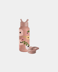 Custom insulated 32 oz stainless steel water bottle - Garden Party