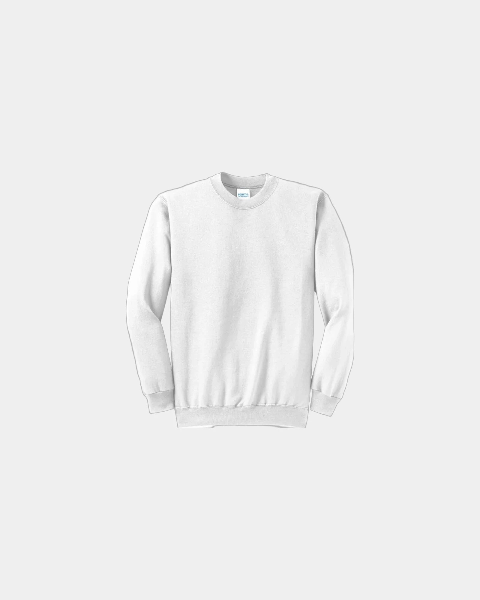 Custom fleece crewneck sweatshirt for teams - White