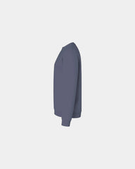 Custom fleece crewneck sweatshirt for teams - Hthr Navy