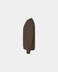 Custom fleece crewneck sweatshirt for teams - Dark Chocolate