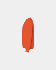 Custom fleece crewneck sweatshirt for teams - Orange