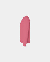 Custom fleece crewneck sweatshirt for teams - Hthr Red