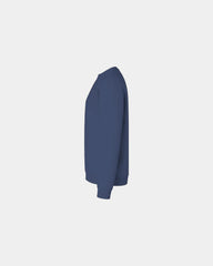 Custom fleece crewneck sweatshirt for teams - Navy