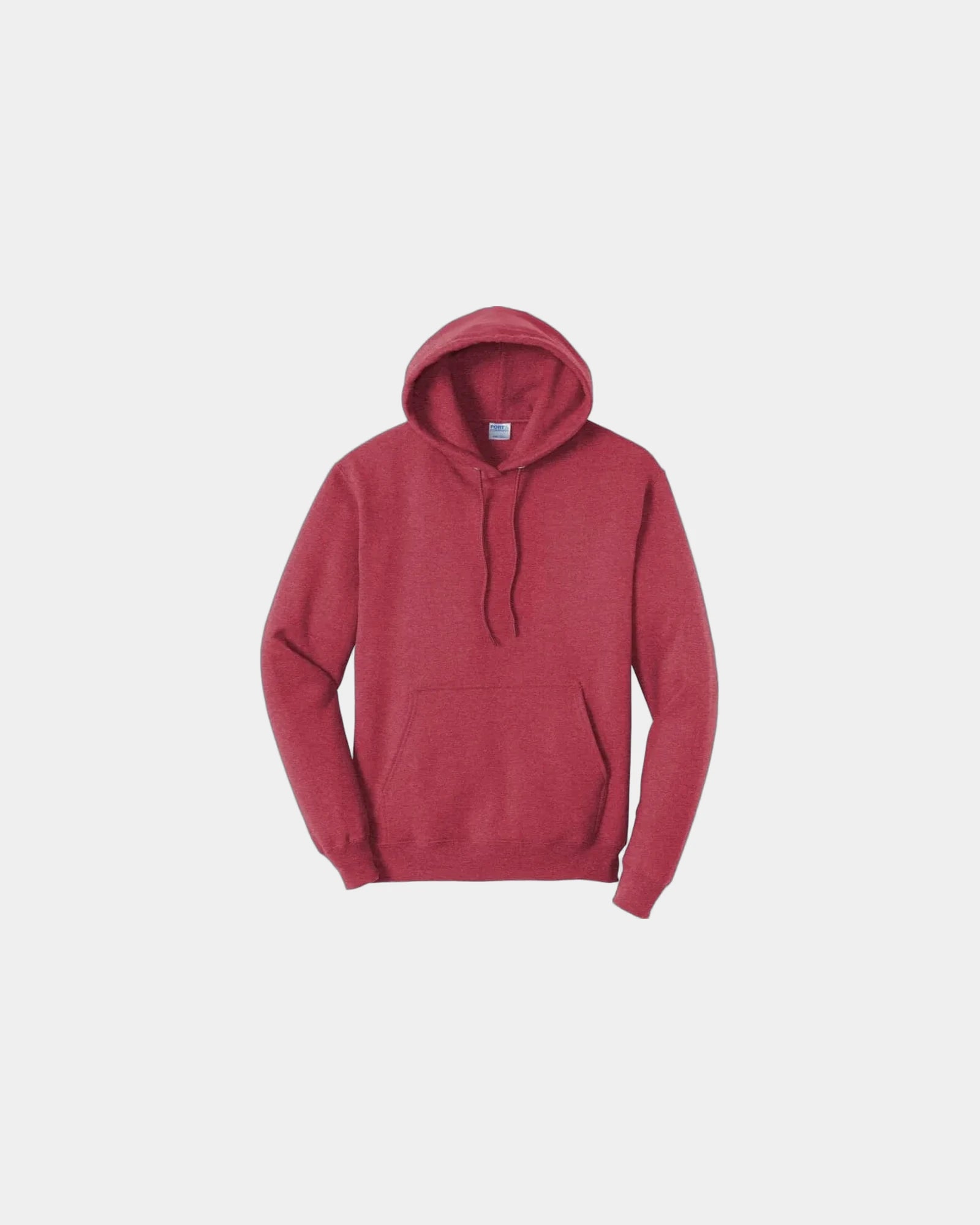 Custom fleece hooded sweatshirt for teams and events - Hthr Red