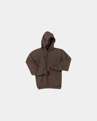 Custom fleece hooded sweatshirt for teams and events - Hthr Dk Chc Bn