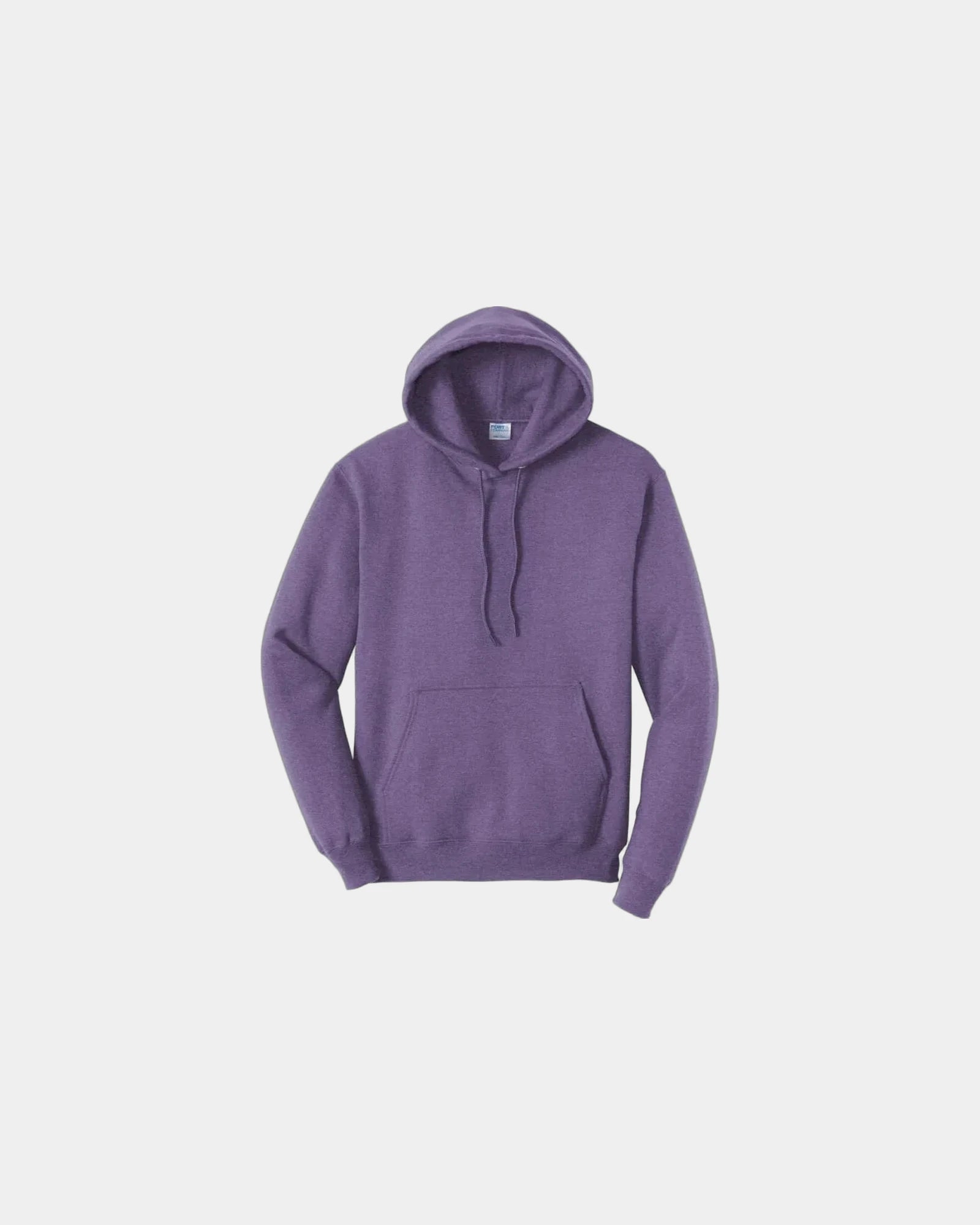 Custom fleece hooded sweatshirt for teams and events - Hthr Purple