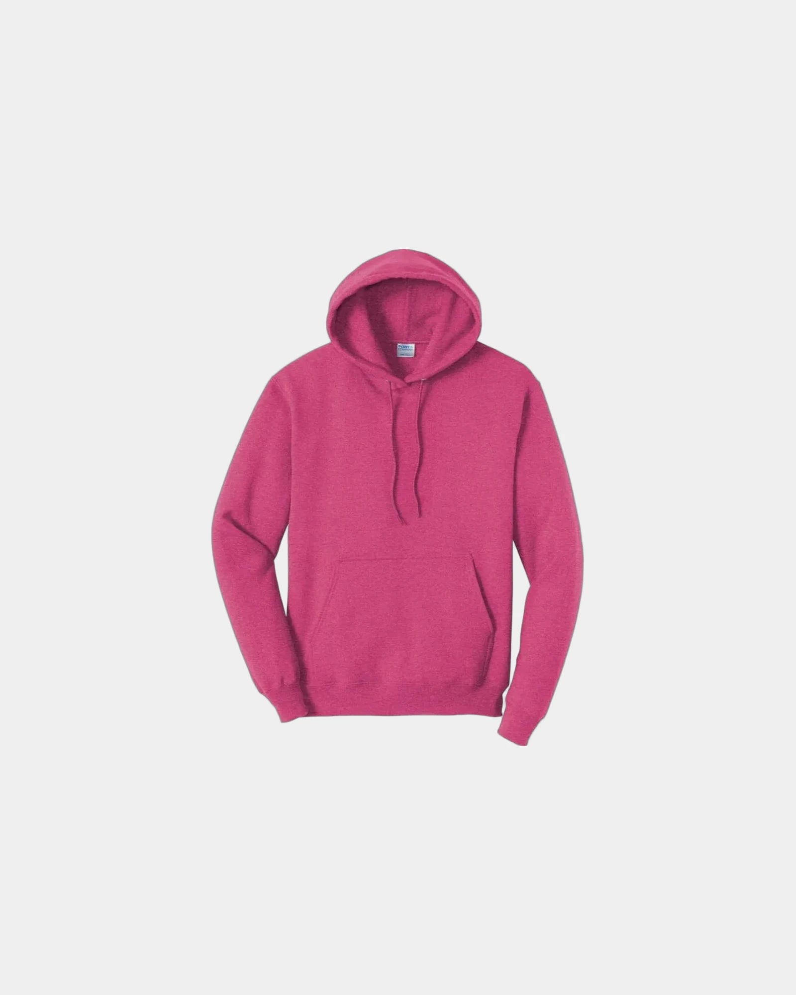 Custom fleece hooded sweatshirt for teams and events - Hthr Sangria