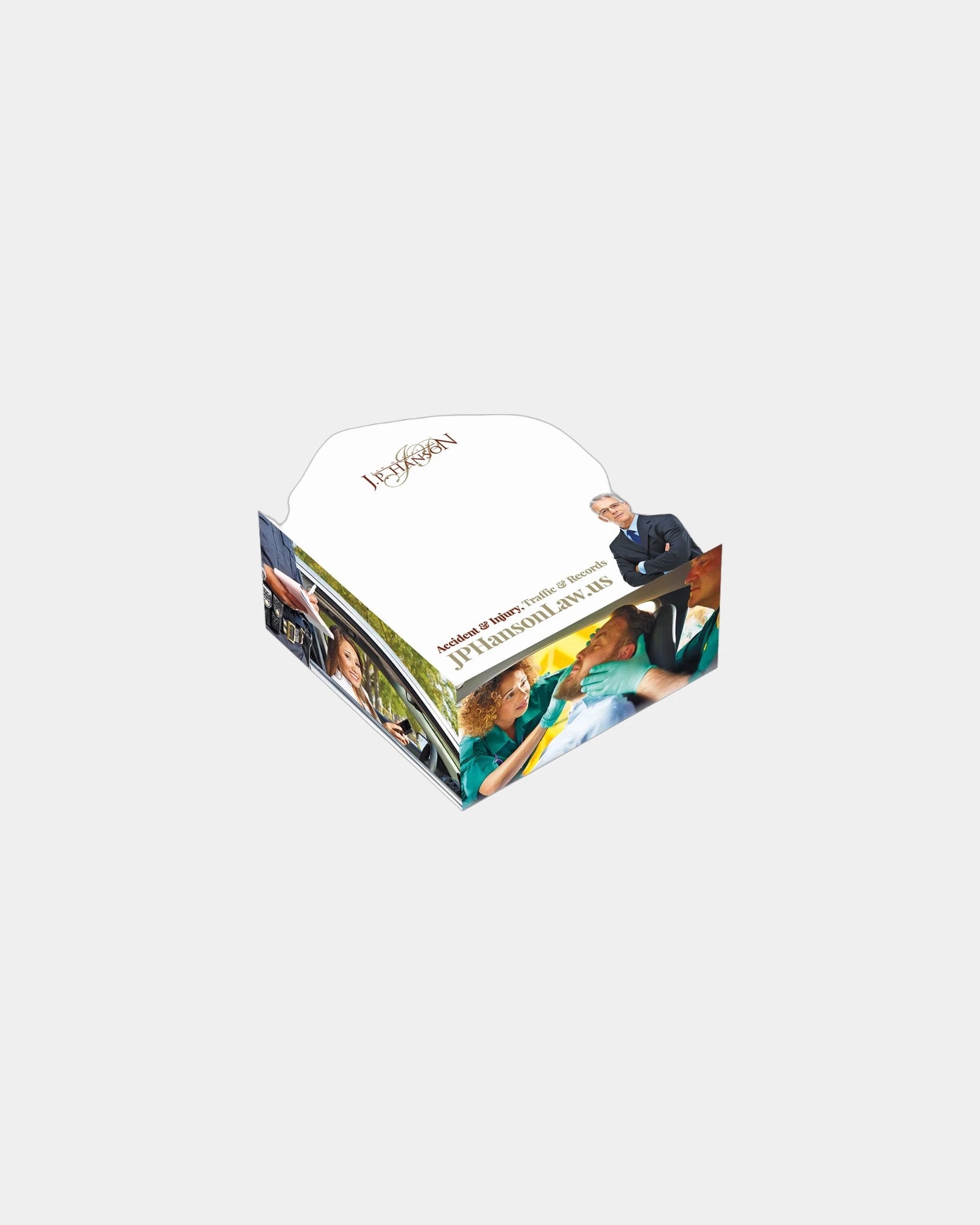 Custom FSC-certified sticky note cube 3" x 3" x 1-1/2" - 3