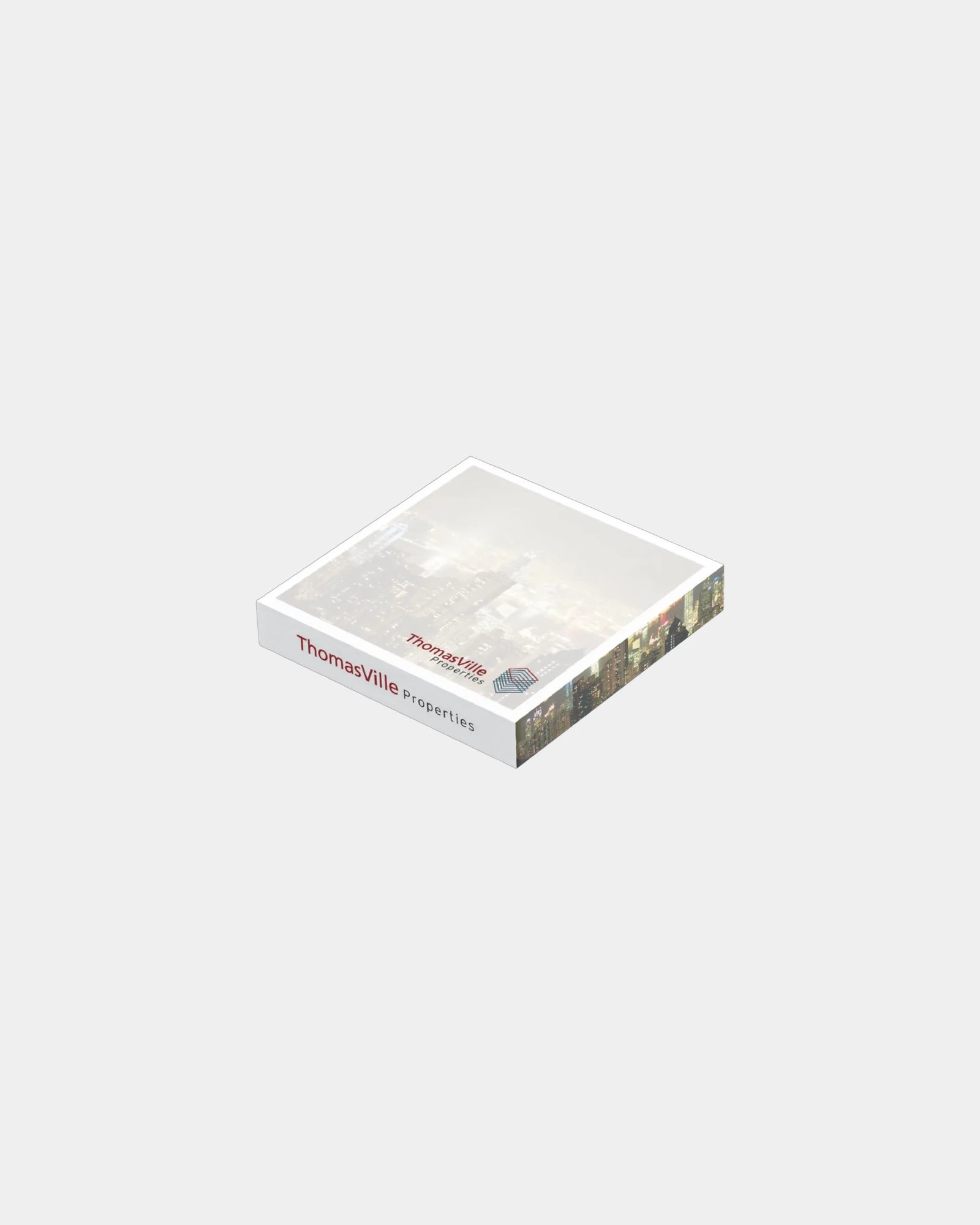 Custom FSC sticky note cube 3" x 3" x 1/2" - White