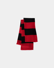 Custom rugby-striped knit scarf for teams - Red/ Black