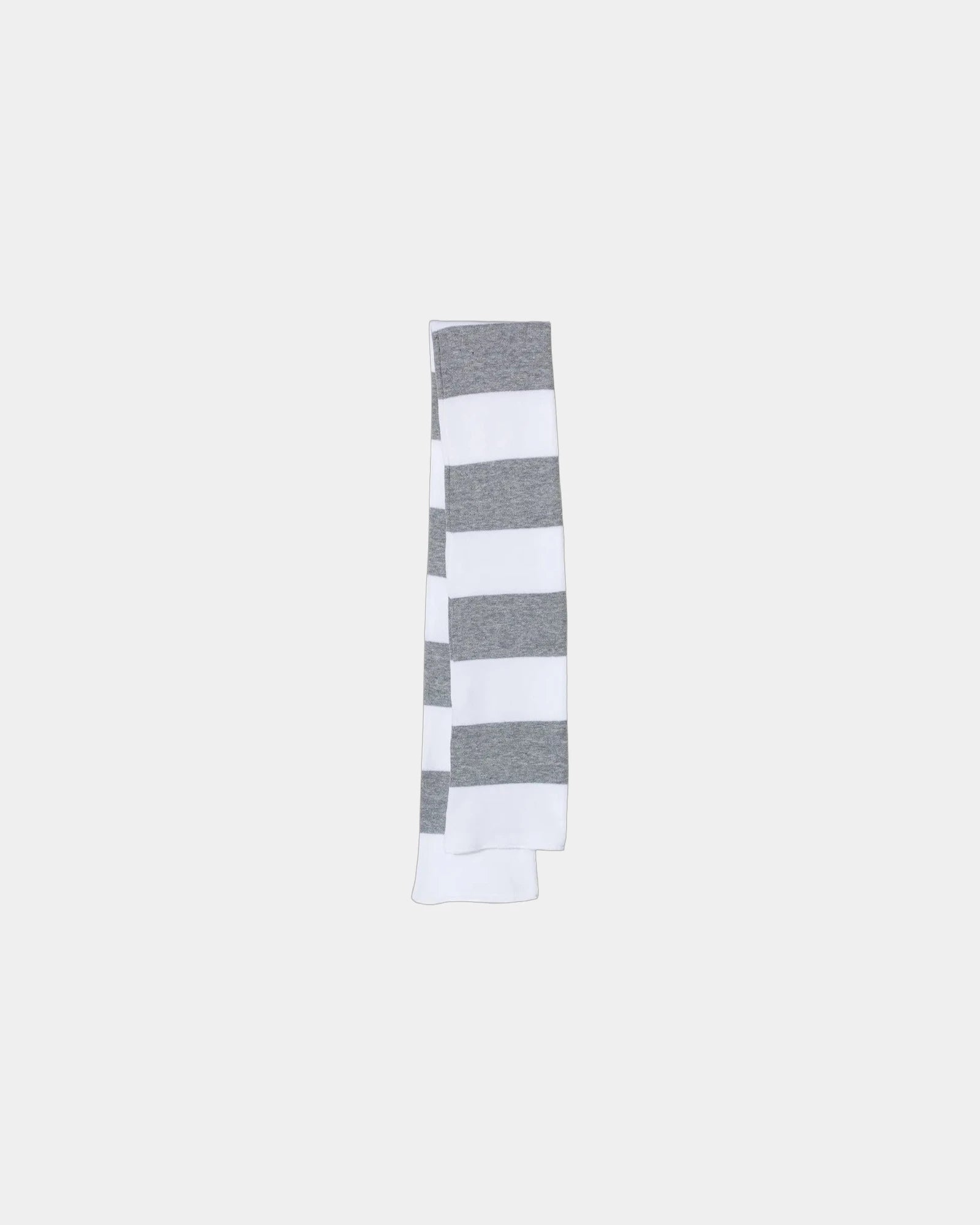Custom rugby-striped knit scarf for teams - White/ Heather Grey