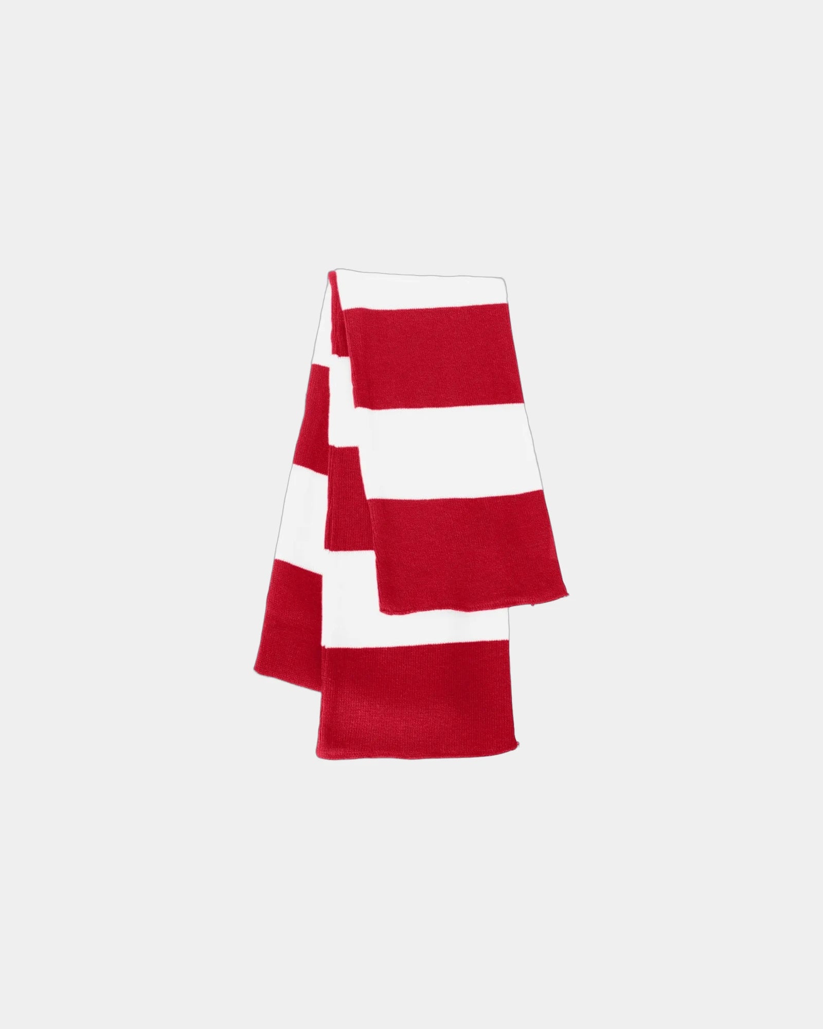Custom rugby-striped knit scarf for teams - Red/ White