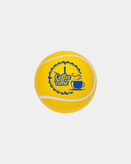 Custom PU tennis ball stress reliever, 2.5" dia - Yellow