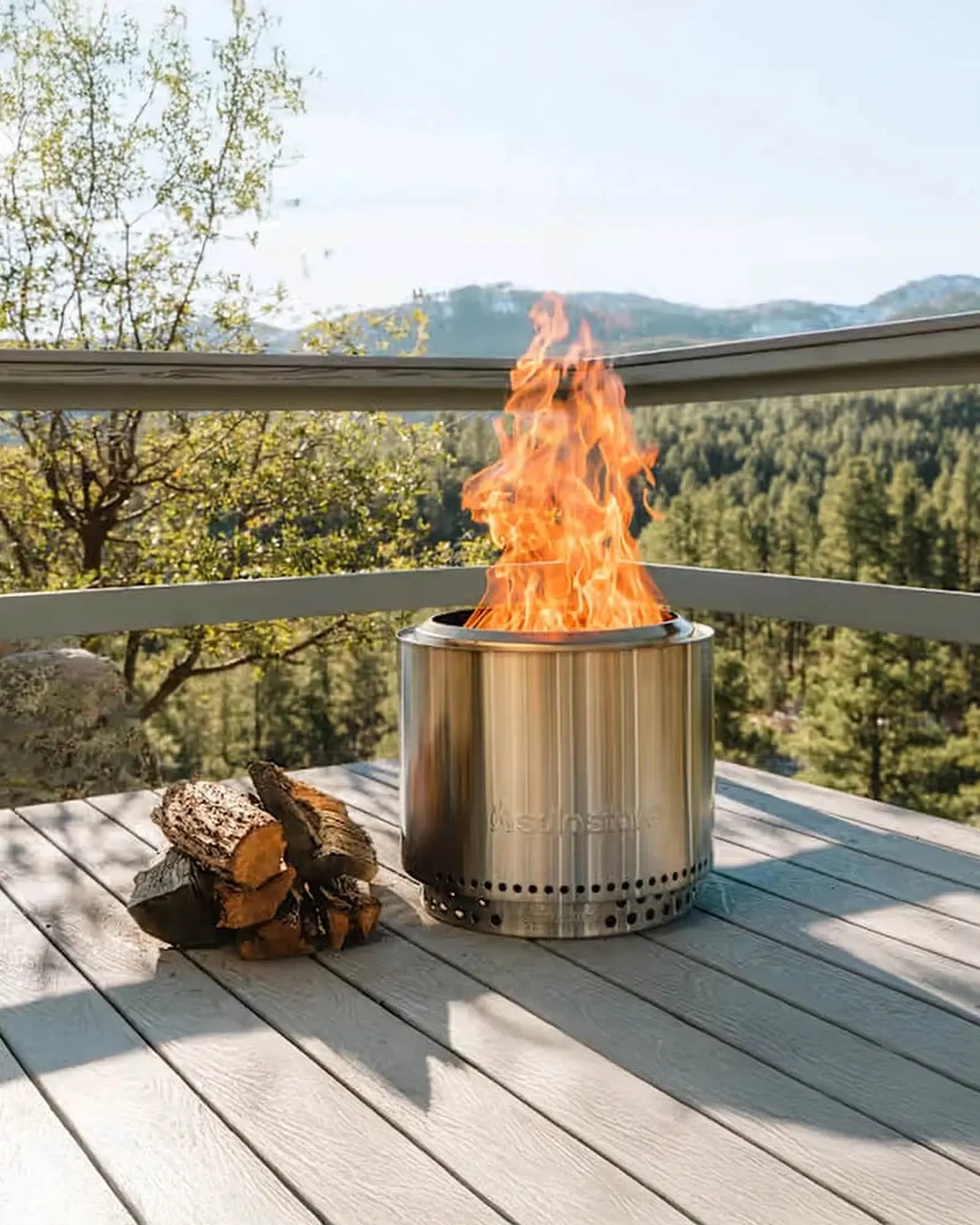 Custom smokeless fire pit and stand combo set - 6