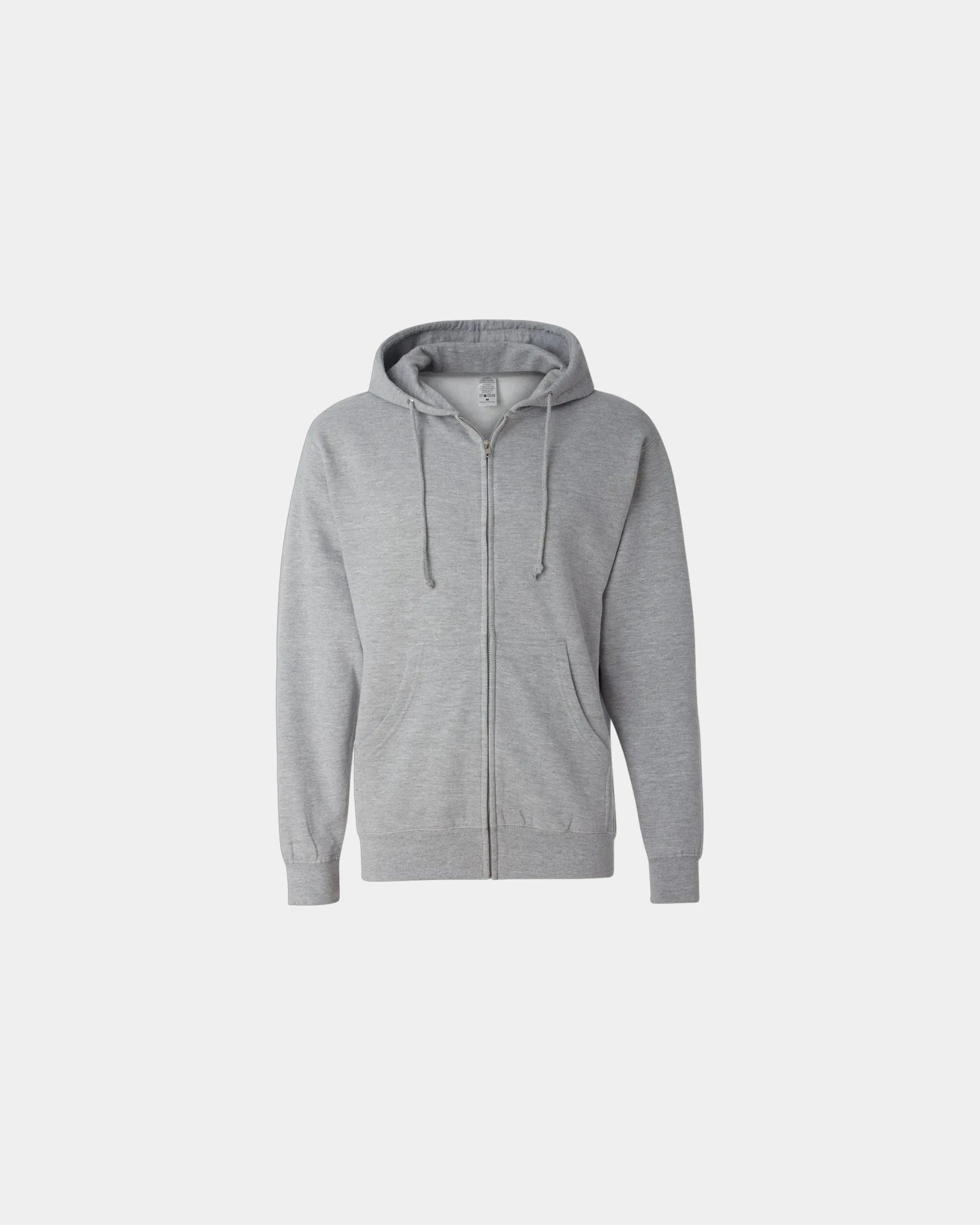 Custom full-zip hoodie Independent Trading Co. Midweight - Grey Heather