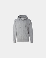 Custom full-zip hoodie Independent Trading Co. Midweight - Grey Heather