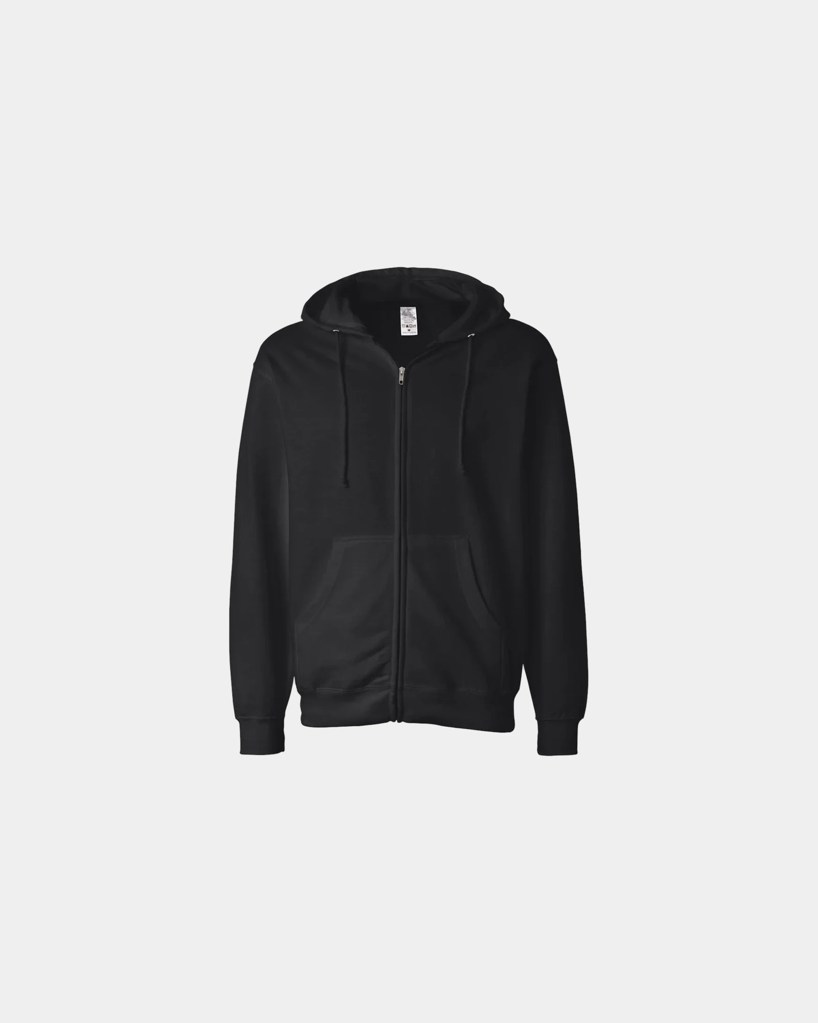 Custom full-zip hoodie Independent Trading Co. Midweight - Black
