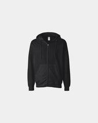Custom full-zip hoodie Independent Trading Co. Midweight - Black