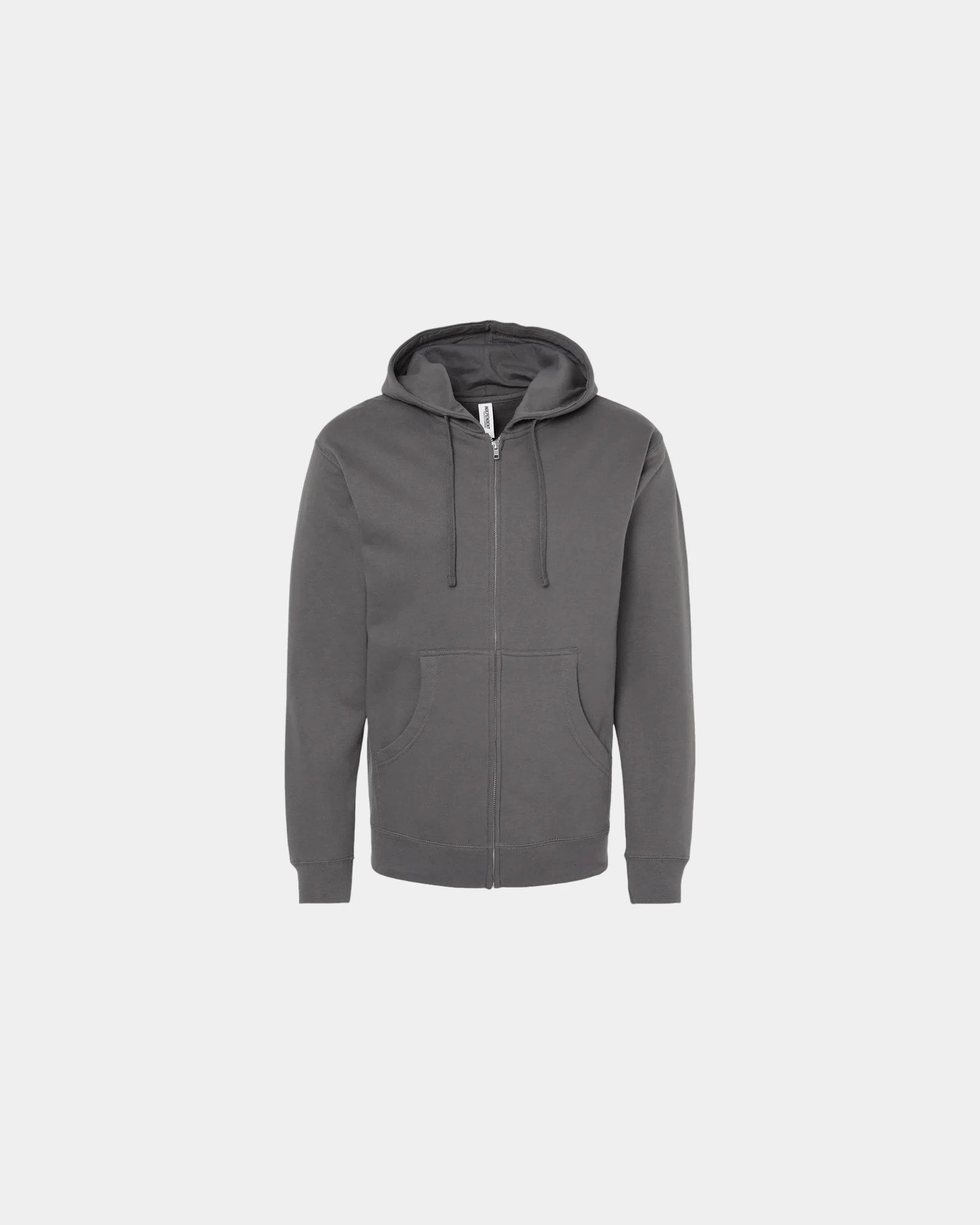 Custom full-zip hoodie Independent Trading Co. Midweight - Charcoal