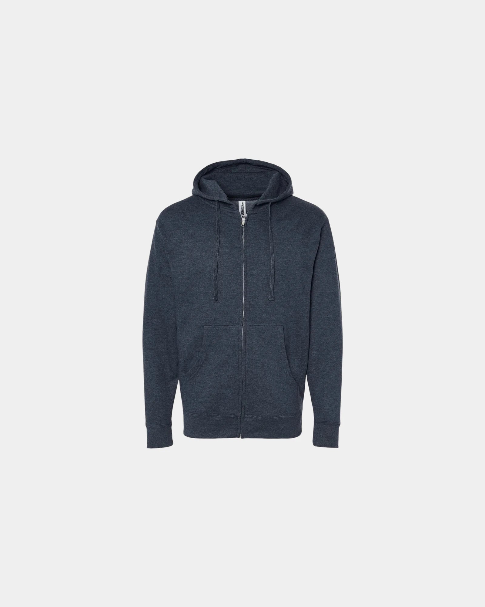 Custom full-zip hoodie Independent Trading Co. Midweight - Classic Navy Heather