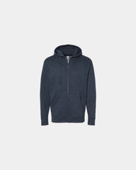 Custom full-zip hoodie Independent Trading Co. Midweight - Classic Navy Heather