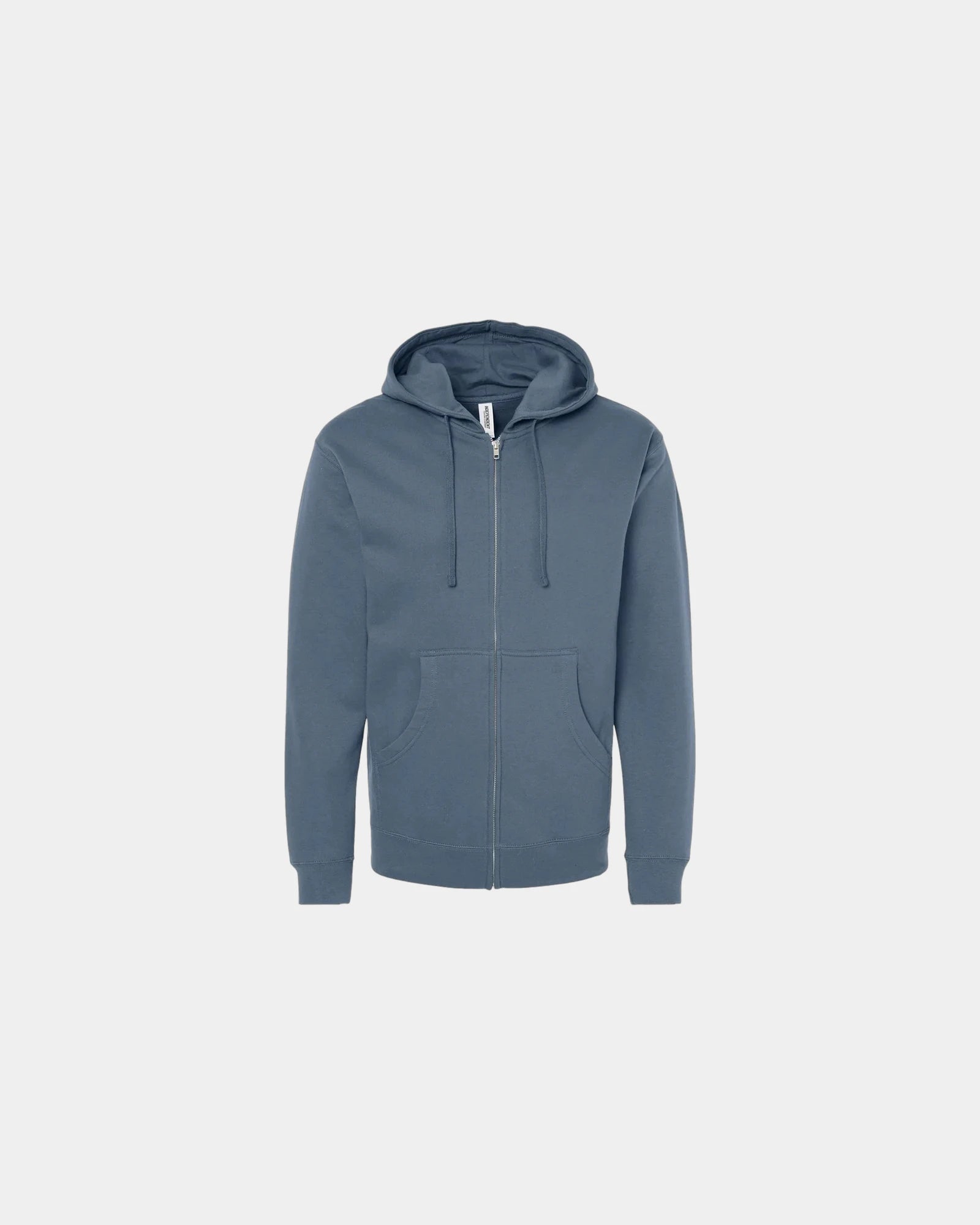Custom full-zip hoodie Independent Trading Co. Midweight - Storm Blue