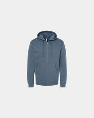 Custom full-zip hoodie Independent Trading Co. Midweight - Storm Blue