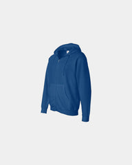 Custom full-zip hoodie Independent Trading Co. Midweight - Royal