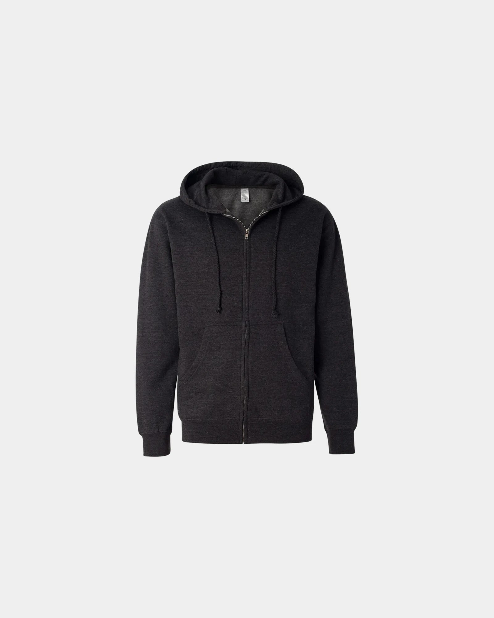 Custom full-zip hoodie Independent Trading Co. Midweight - Charcoal Heather
