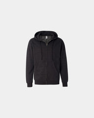 Custom full-zip hoodie Independent Trading Co. Midweight - Charcoal Heather