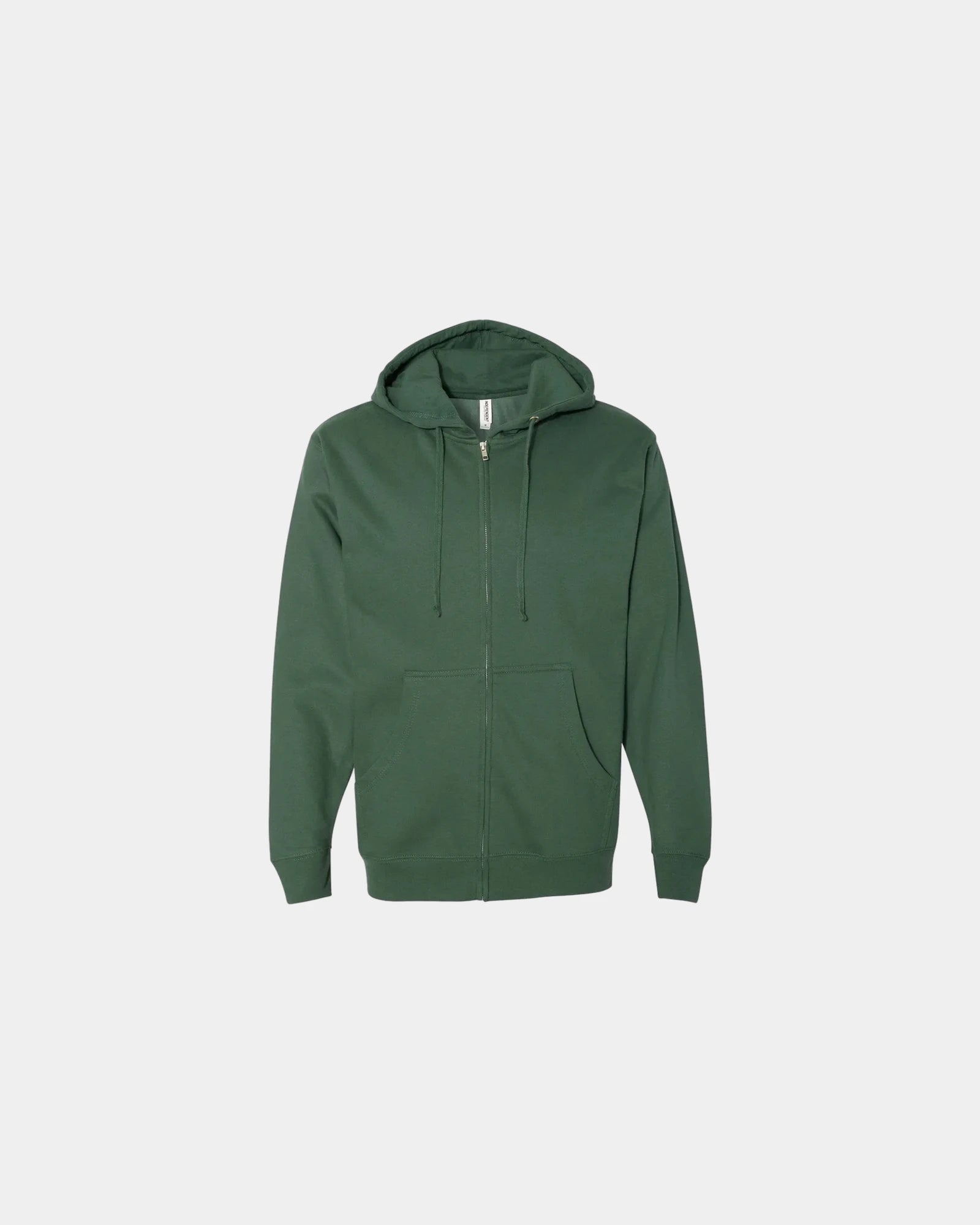 Custom full-zip hoodie Independent Trading Co. Midweight - Alpine Green