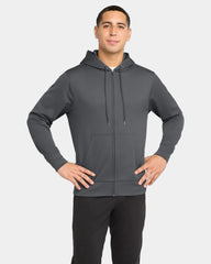 Custom fleece full-zip hooded jacket Sport-Tek Sport-Wick - Dark Smoke Grey