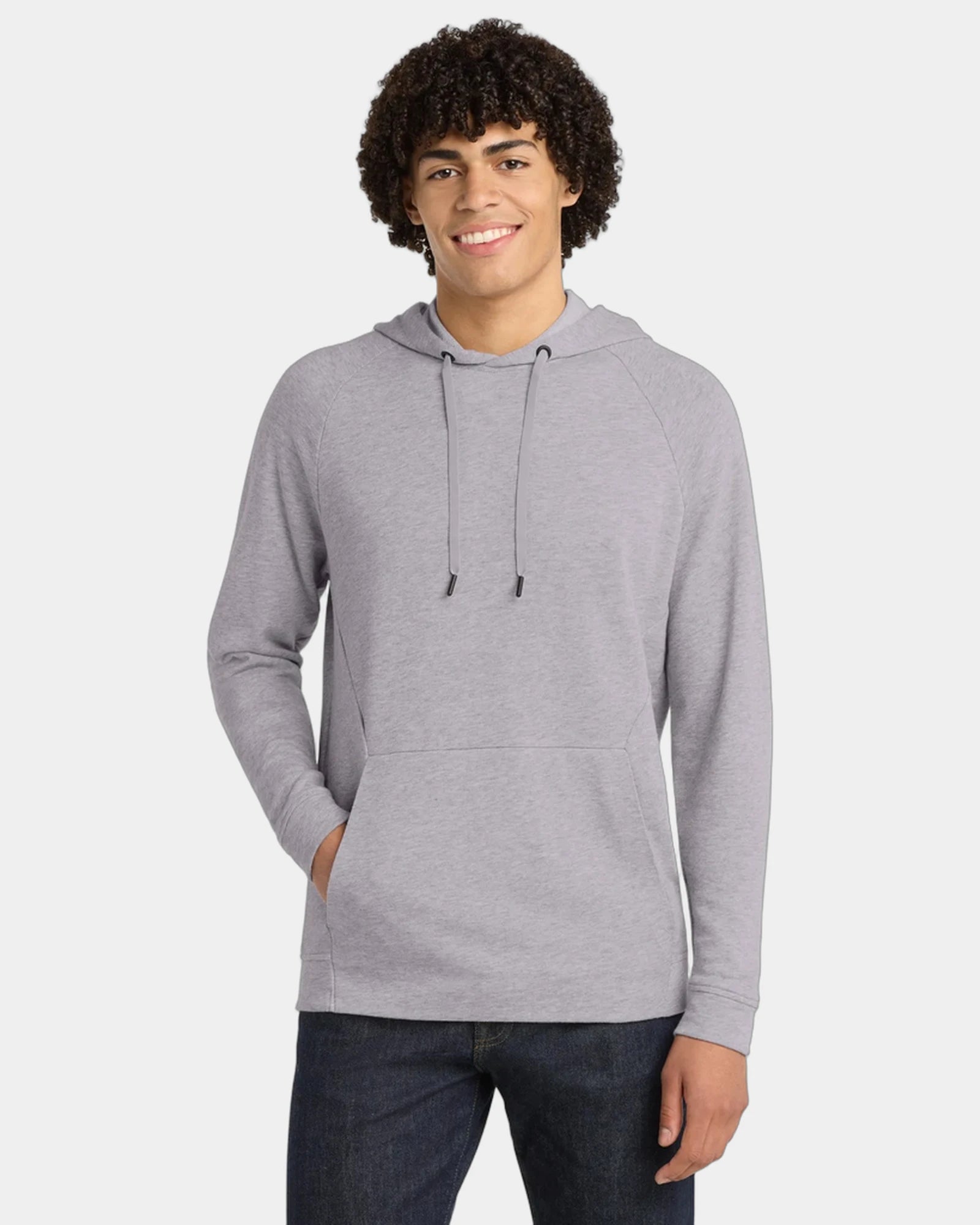 Custom French terry pullover hoodie Sport-Tek - Heather Grey