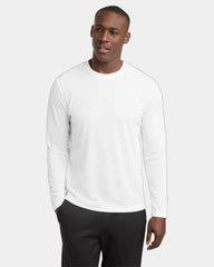 Custom polyester Sport-Tek RacerMesh long sleeve tee - White
