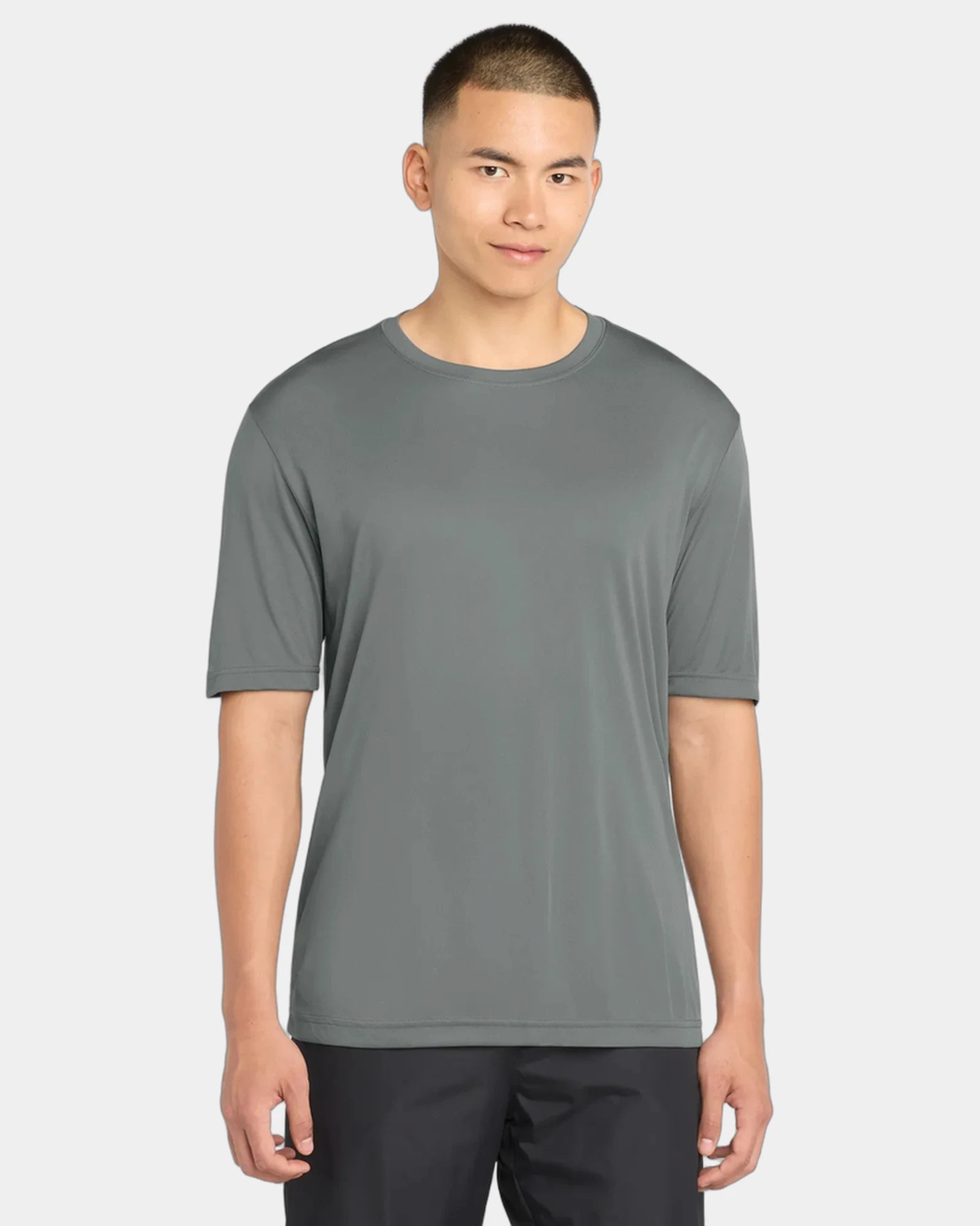 Custom polyester tee Sport-Tek PosiCharge Competitor - Grey Concrete
