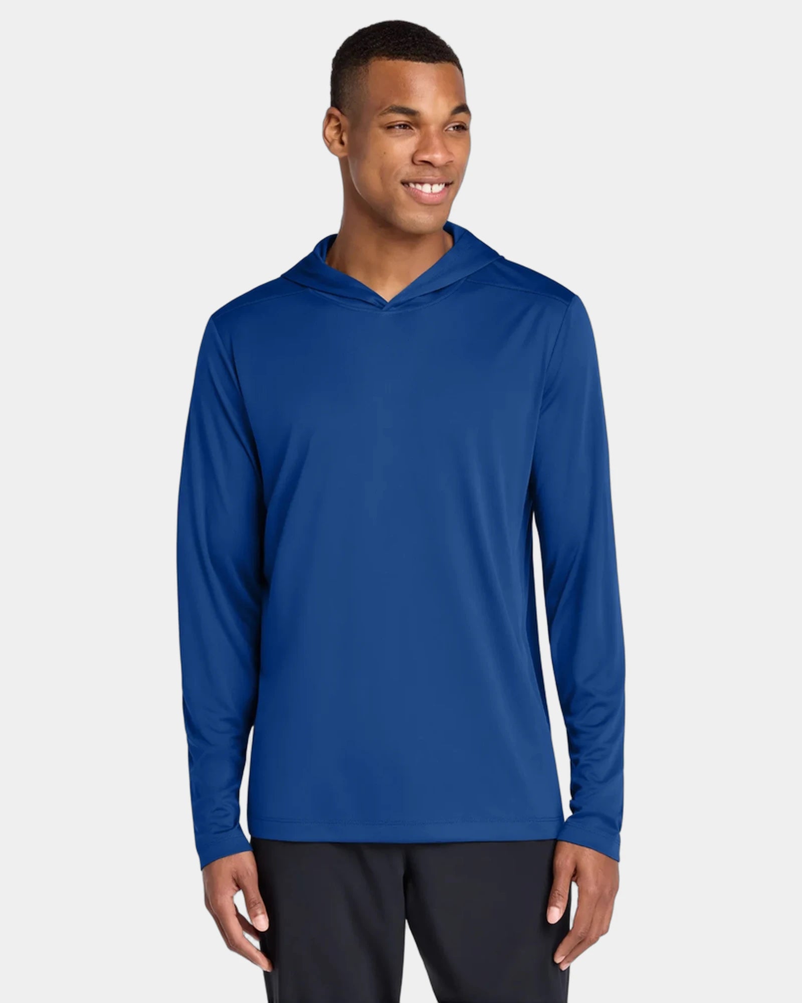 Custom UPF 50 Sport-Tek Posi-UV Pro Long Sleeve Hoodie - True Royal