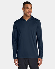 Custom UPF 50 Sport-Tek Posi-UV Pro Long Sleeve Hoodie - True Navy
