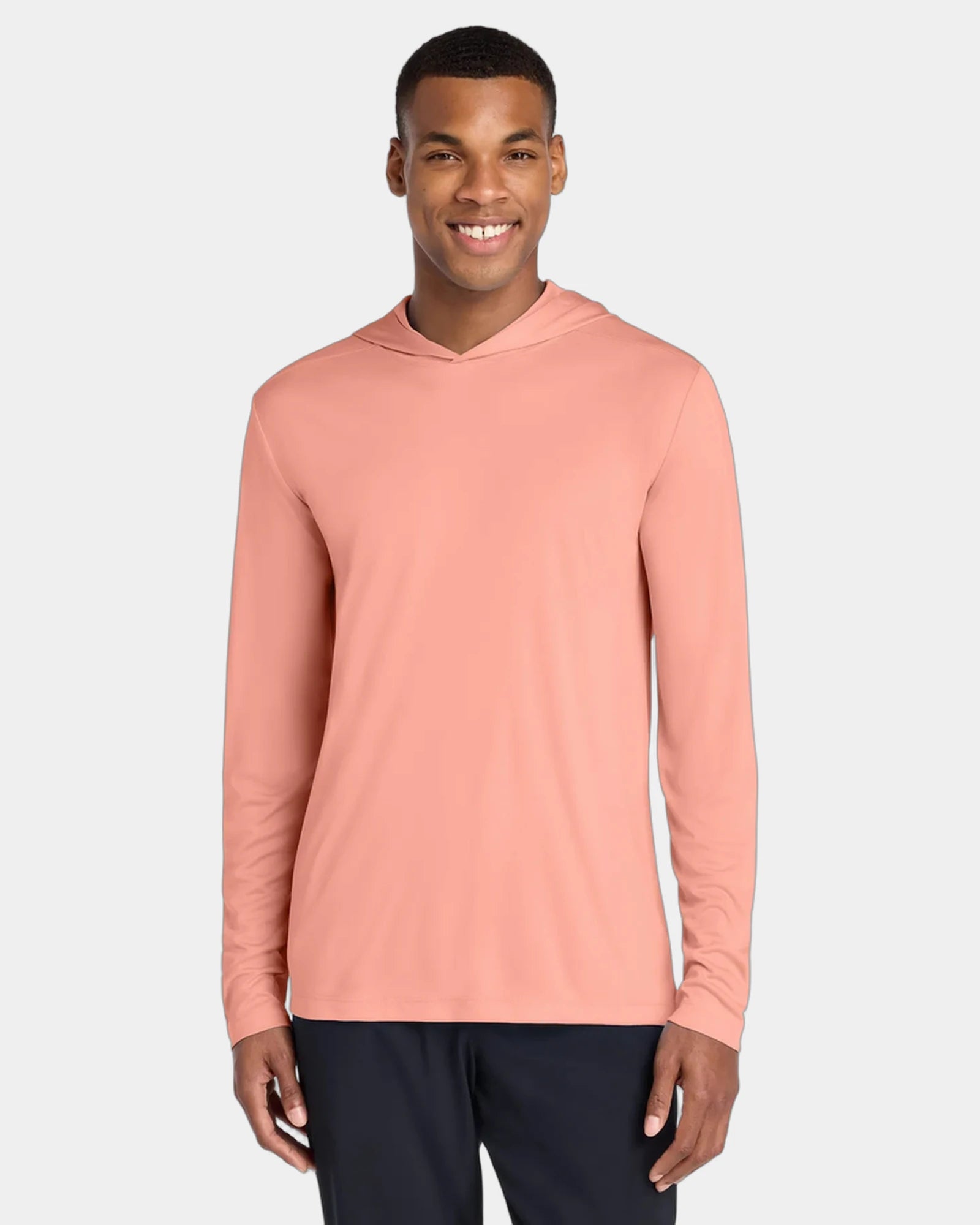 Custom UPF 50 Sport-Tek Posi-UV Pro Long Sleeve Hoodie - Soft Coral