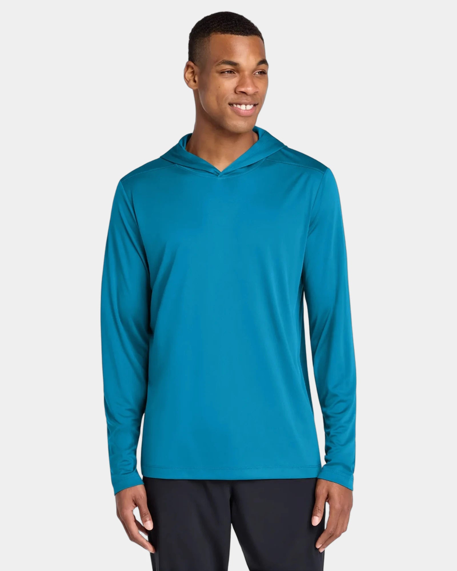 Custom UPF 50 Sport-Tek Posi-UV Pro Long Sleeve Hoodie - Sapphire