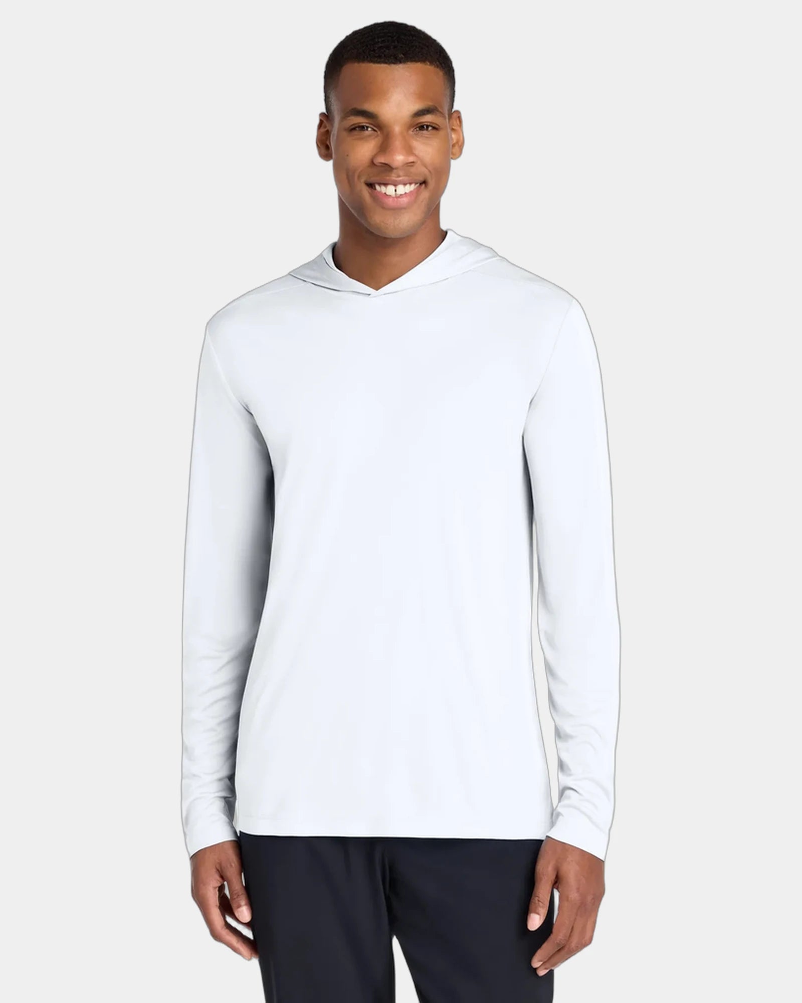 Custom UPF 50 Sport-Tek Posi-UV Pro Long Sleeve Hoodie - White