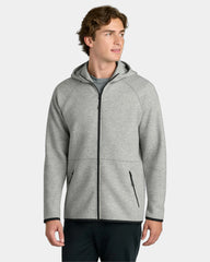 Custom full-zip hoodie Sport-Tek Phenom spacer knit - Athletic Heather
