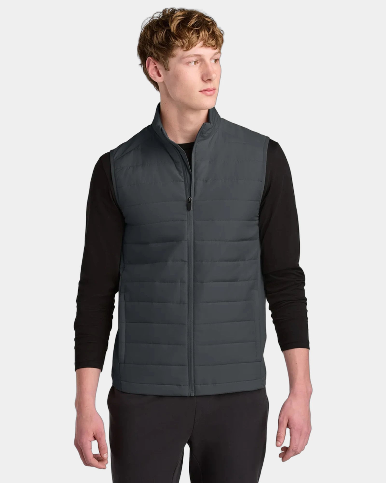 Custom water-repellent Sport-Tek Teknical Hybrid Vest - Iron Grey